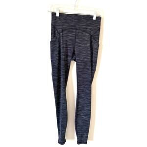 Lululemon 33" Smooth Yoga Running Workout Leggings Black Gray White Size 6